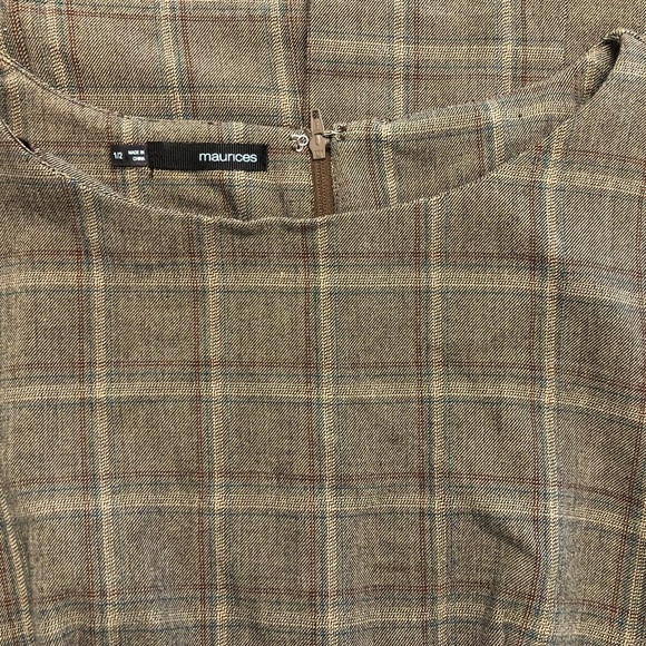 Maurice's Wear To Work Plaid Dress Size 1/2 Cute & Professional! - Picture 4 of 5